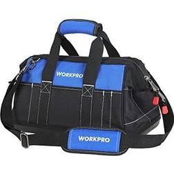 WORKPRO werkzeugtasche mit breiter öffnung und wasserfestem boden aus geformt