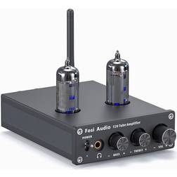 Fosi Audio Fosi Audio T20 Bluetooth Valve Amplifier Mini 2-kanals klass D slutsteg, kompakt hörlursförstärkare med 6J4-vakuumrör, passiv högtalare för hem