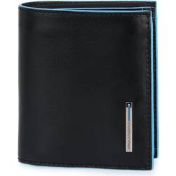 Piquadro Fashion wallet blue leather men black pu5964b2r-n