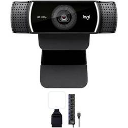 Logitech c922 pro stream 1080p webcam bundle with litra glow streaming light