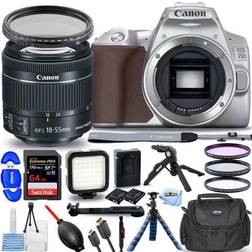 Canon EOS 250D Rebel SL3 with 18-55mm Lens White 15PC Accessory Bundle