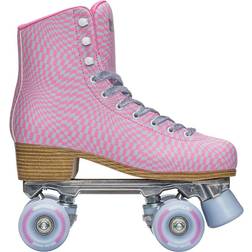 Impala Quad Skates Rollerskates Wavy Check rosa