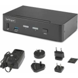 StarTech 2-Port 8K KVM-Switch DisplayPort 1.4, 8K 60Hz 4K 144Hz, DP 1.4, 2X USB 3.0 Ports, 4X USB 2.0 HID Ports, KVM DisplayPort Umschalter, & Hotkey, MST D86A2-2-PORT-8K-KVM