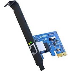 Ugreen PCI Express PCIe Nätverkskort Gigabit Ethernet LAN Kort 10/100/1000 Mbps PCie Adapter för Windows10, Vista, XP, Win8 och Win 7