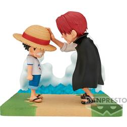 Banpresto One Piece Monkey.d.luffy & Shanks Figure Wcf-Log Stories 7Cm