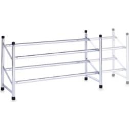 Zeller with 2 Shelves Fflexible Silver Skoställ