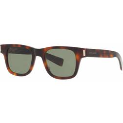 Saint Laurent Unisex Sunglass SL 564 Rahmenfarbe: Braun hell, Linsenfarbe: Grün Grün