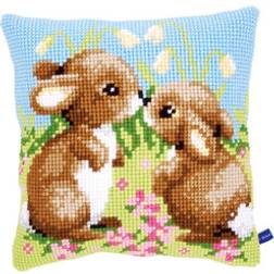 Vervaco Embroidery Kit Pillow Rabbits