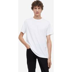 H&M Men White Regular Fit Round-neck T-shirt