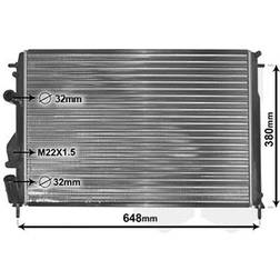 Van Wezel Radiateur Du Moteur 43002241 Aluminium Megane 1 Coach