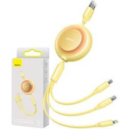 Baseus Cable USB Type A Bright Mirror 2 3en1 Micro USB + Lightning + USB Type-C 3.5A 1.1m (CAMJ010011) 1.1m