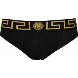 Versace Elastic Briefs Intimo Nero Uomo