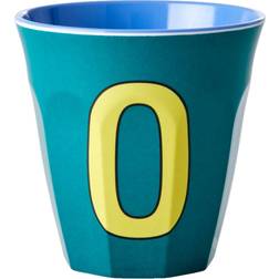 Rice Melamin Cup Medium Letter O 30 cl Green