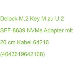 DeLock m.2 key u.2 sff-8639