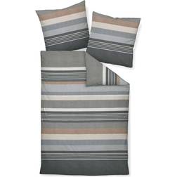 Janine Fine flax opal gray Bettbezug Braun (200x135cm)