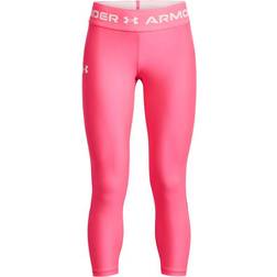 Under Armour Girl's HeatGear Ankle Crop Leggings - Cerise/White