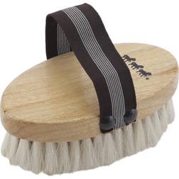 Horse Guard Brosse douce pour cheval en poils de chèvre Beige