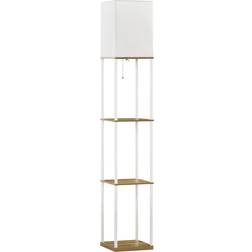 Homcom Modern White/Brown Lampada da Terra 159cm