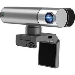 AICOCO 2K HD Webcam, AICOCO AI Streaming Kamera Webcam mit Gestensteuerung, AI Auto Tracking & 2X Zoom, keine App, PC Kamera Webcam USB C mit Mikrofon Geräuschunterdrückung für Gaming/Konferenz/Unterricht