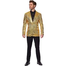 OppoSuits Gold Sequins Suitmeister Blazer Orange