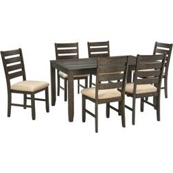 Ashley Rokane Brown Dining Set 36x60" 7