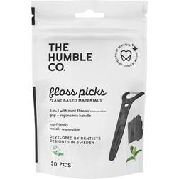 The Humble Co. Floss Picks Charcoal Grip Handle 50 st