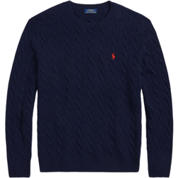 Polo Ralph Lauren Cable Knit Wool Cashmere Crewneck Sweater - Hunter Navy