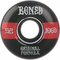 Bones Bones Wheels OG Formula Skateboard Hjul 100 52mm V4 Wide 4pk Black Sort 52mm Unisex Adult, Kids, Newborn, Toddler, Infant