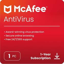McAfee AntiVirus Internet Security Software for 1 Device Windows PC 1-Year Subscription Digital Download