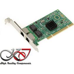 Carte Controleur 2 ports Gigabit Ethernet sur port PCI 16 ou 32 Bit Pour PC ou