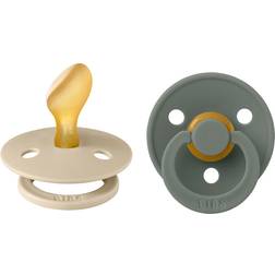 Bibs Colour Sutter 2-Pak Latex Str. 2 Anatomisk, Vanilla/Pine
