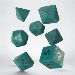 Q Workshop RuneQuest Turquoise & gold Dice Set 7