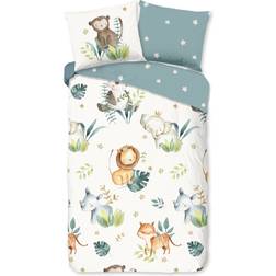 Good Morning Children's Bed Linen Posy Reversible Zoo Rhino Lion