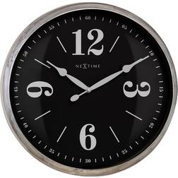 Nextime 3290ZI Silver/Black Wall Clock