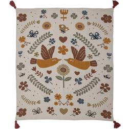 Bloomingville Decke, Dorell Filz Braun (160x130cm)