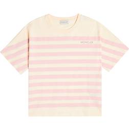 Moncler Moncler Enfant Striped cotton jersey T-shirt pink Y