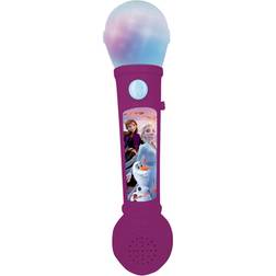 Lexibook La Reine des neiges, Microphone Lumineux pour Enfant, Jeu Musical, Haut-Parleur intégré Effets Lumineux, mélodies de démonstrations incluses, Violet/Bleu, MIC80FZ