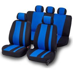 Unitec Cartrend 84959 Sitzbezugset Newline, 14-teilig, Blau/Schwarz