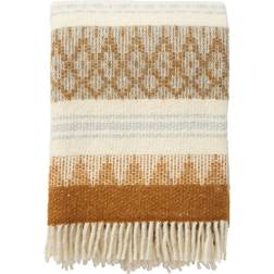 Klippan Yllefabrik Freja Plaid Coperta Marrone (200x130cm)