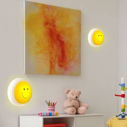 ETC-Shop nachtlicht kinderzimmerlampe smiley gelb 10cm Wandleuchte