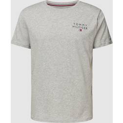 Tommy Hilfiger Logo-Print Cotton-Jersey T-Shirt Grey