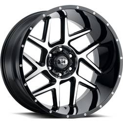 Vision Wheel Vision Off-Road 360 Sliver Black Machined Wheel 5x5.5 -51mm