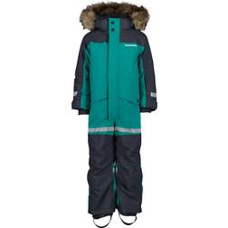 Didriksons Kid's Bjärven Coverall - Petrol Green (504966-H07)