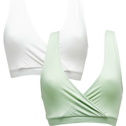 Mamalicious Nursing Bra 2-pack White & Sage Green