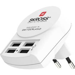 Skross Adaptateur de voyage 1.302422 Blanc Pour l'étranger