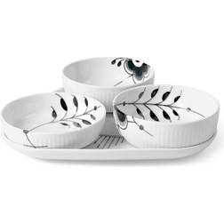 Royal Copenhagen Black Fluted Mega Servering 4st