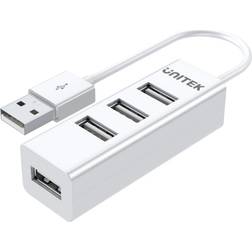 Unitek 4 Ports USB 2.0 Hub in White