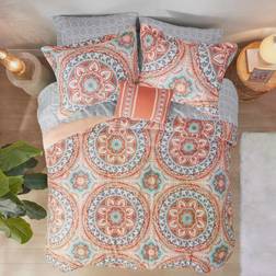 Madison Park Nepal Medallion Bed Linen Pink (264.16x233.68)