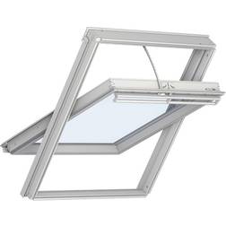 Velux integra electric white polyurethane 114x140 super low. Ggu sk08 006621a Træ, Aluminium Ovenlysvindue Vindue med 3-lags glas Bredde 66cm