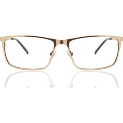 SmartBuy Collection Square Full Rim Metal Prescription Online Gold Size Free Lenses Blue Light Block Available Gold